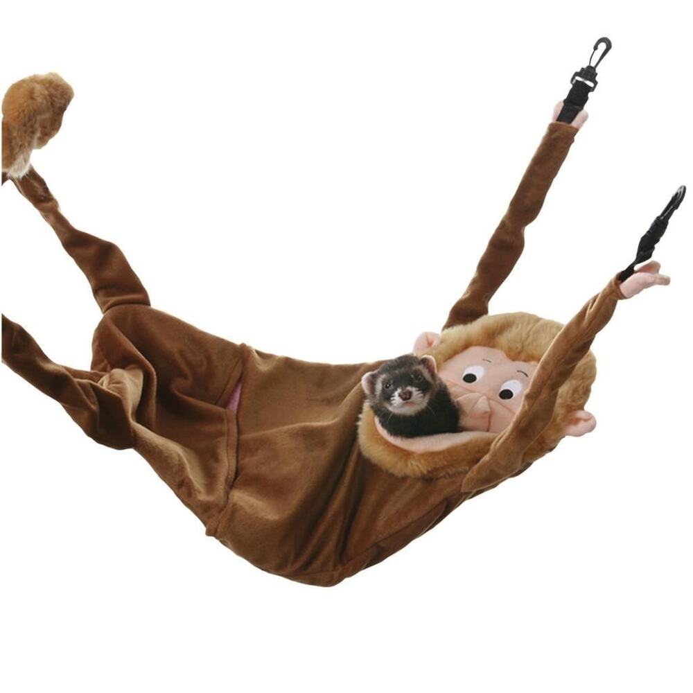 Marshall Pet Products Ferrets Hangin' Monkey Hammock - Brown